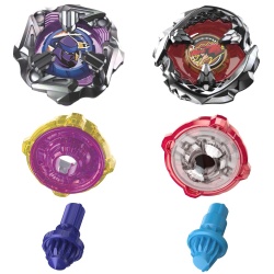BEYBLADE X PACHET DUO BEAT TYRANNO 4-70Q SI KNIFE SHINOBI 4-80HN - Img 2
