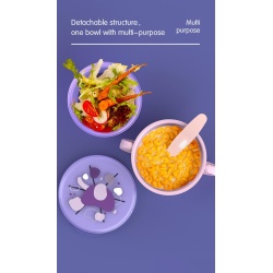 Bol 2 in 1 pentru snackuri, mov - Img 3