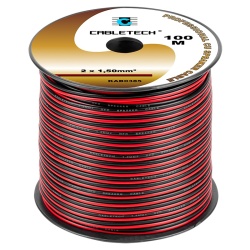 CABLU DIFUZOR CUPRU 2X1.50MM ROSU/NEGRU 100M - Img 2