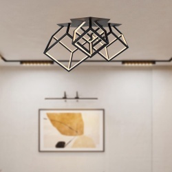 CANDELABRU LED 46W 3000K 64.5X55X42CM - NEGRU - Img 7
