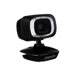 CANYON C3 720P HD webcam with USB2.0. connector, 360° rotary view scope, 1.0Mega pixels, Resolution 1280*720, viewing angle 60°, cable length 2.0m, Black, 62.2x46.5x57.8mm, 0.074kg