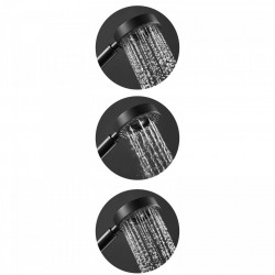 Cap de duș ergonomic - 3 funcții - negru mat - BEWELLO - Img 3