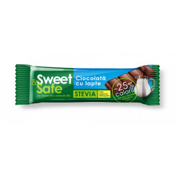 Ciocolata cu lapte si cu indulcitor stevie 25gr "sweet & safe" sly nutritia