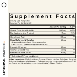 Codeage Liposomal Vitamin C, Vitamina C Liposomala - Formula Avansata Pentru Absorbtie Superioara, 180 Cps - Img 4