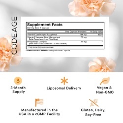Codeage Liposomal Vitamin E, Vitamina E Liposomala, 90 Cps - Img 2