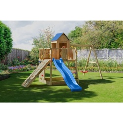 Complex joaca din lemn 7in1, pentru 10 copii, Fungoo Treehouse natur - Img 5