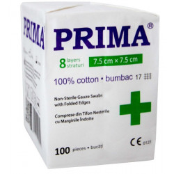 COMPRESE NESTERILE 8PLIURI 7.5x7.5CM 100BUC