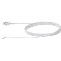 Cordon alimentare H05VV-F 3G1, 3m, Alb