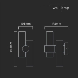 CORP ILUMINAT LED 2 CAI 6W 600LM 3000K IP44 - NEGRU - Img 5