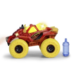 DICKIE MASINA DE TEREN FLAMING FIRE MONSTER CU LUMINI SUNETE SUSPENSII SI FUNCTIE ABUR 25CM - Img 4