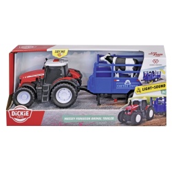 DICKIE MASSEY FERGUSON TRACTOR SI REMORCA CU SUNETE SI LUMINI - Img 1