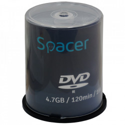 DVD-R SPACER 4.7GB, 120min, viteza 16x, 100 buc, spindle, "DVDR100" - Img 1