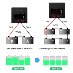 Egalizator alimentare baterii 2 x 12V pentru sisteme fotovoltaice 24V, cu display LCD - Img 7