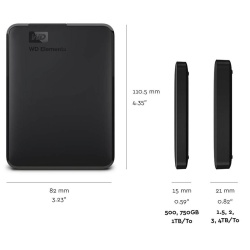 EHDD 4TB WD 2.5" ELEMENTS USB 3.0 BK - Img 3