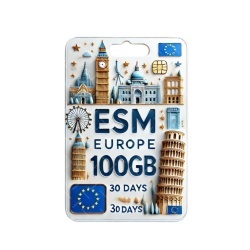 eSIM EUROPE, 100GB, 30 Days, Standard