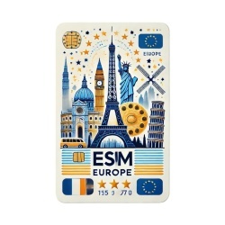 eSIM EUROPE, 50GB, 30 Days, Standard