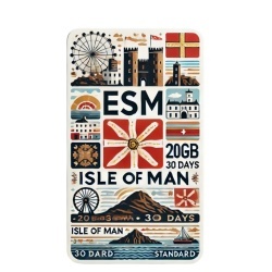 eSIM Isle of Man, 20GB, 30 Days, Standard