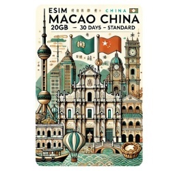 eSIM Macao China 20GB 30Days Standard