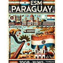 eSIM Paraguay, 20GB, 30 Days, Standard