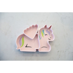 FARFURIE COMPARTIMENTATA DIN SILICON CU VENTUZA, MELII, UNICORN - Img 7