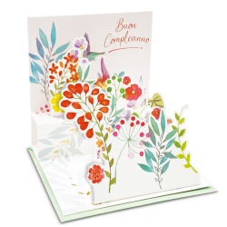 Felicitare POP-UP fantasie, cu modele asortate cu detalii aurii pe exteriorul felicitarii - 13.5 x 13.5 cm (48 buc/display) - Img 8