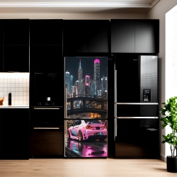 Folie imprimata color pentru decor Frigider, dimensiune 200 x 90cm, model: AVX-FR05 - Img 1