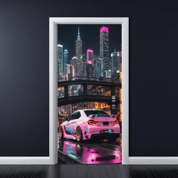 Folie imprimata color pentru decor Usa, dimensiune 200 x 90cm, model: AVX-DR05 - Img 1