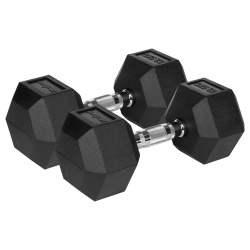GANTERE DUMBBELL HEX FONTA CAUCIUCATA 2X12.5KG REBEL AC - Img 2