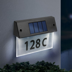 Garden of Eden - Număr de casă solar, cu LED alb rece plexiglas transparent 18 x 20 cm - Img 2