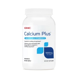 Gnc Calcium Plus Magnesium & Vitamin D-3 1000 Mg, Calciu Cu Magneziu Si Vitamina D-3, 180 Tb