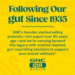 Gnc Gut Health Healthy Aging Probiotic For Adult Over 50, Probiotic Studiat Clinic, 55 Miliarde Ufc Culturi Vii, Pentru Digestie, Microbiom Si Longevitate, Destinat Adultilor Peste 50 De Ani, 30 Cps - Img 9
