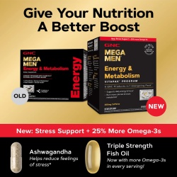 Gnc Mega Men Energy & Metabolism Vitapak Program, Complex De Multivitamine Pentru Barbati, Energie Si Metabolism, 30 Pliculete - Img 2