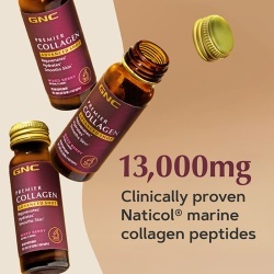 Gnc Premier Collagen Advanced Shot, Formula Premium De Peptide De Colagen Hidrolizat Marin Lichid Cu Aroma De Fructe De Padure, 10 X 50 Ml - Img 3