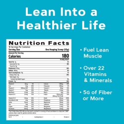 Gnc Total Lean Lean Shake 25, Shake Proteic, Cu Aroma De Biscuiti Si Frisca, 832 G - Img 10
