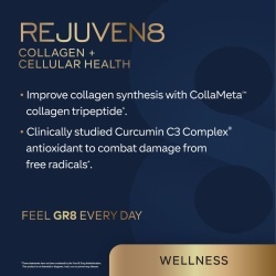 Gr8 Lifestyle Rejuven8 Collagen And Cellular Health With Passion Peach Flavor, Formula Pentru Sanatatea Pielii, Articulatiilor Si Regenerare Celulara, Cu Aroma De Passion Peach, 484.4 G - Img 7