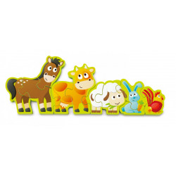 Hape puzzle numere si animale de la ferma - Img 3