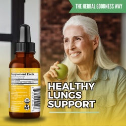 Herbal Goodness Organic Mullein Leaf Liquid Extract, Extract Lichid Organic Din Frunze De Lumanarica, 30 Ml - Img 4