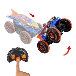 HOT WHEELS MONSTER TRUCK SHARKS VS DINOS MASINA CU TELECOMANDA TIGER SHARK CLIMBER - Img 8