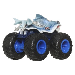 HOT WHEELS MONSTER TRUCK SHARKS VS DINOS MASINUTA GREAT BITE ECHIPA SHARK SCARA 1 LA 64 - Img 4