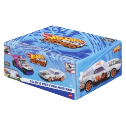 HOT WHEELS SET 2 MASINUTE METALICE PULL BACK LOLUX SI 1969 FORD MUSTANG 1:43 - Img 2