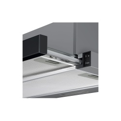 Hota incorporabila telescopica Tesla DT600AXB,60cm2 trepte, 350m3/h, LED 2W, 2 motoare, inox/sticla - Img 2