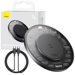Incarcator WS Baseus Simple Qi 15W negru