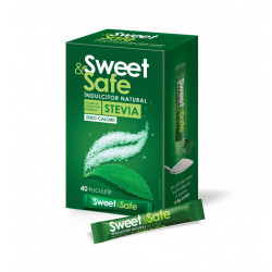 INDULCITOR NATURAL CU EXTRACT DE STEVIA 40gr (40pl x 1gr) "SWEET & SAFE" SLY NUTRITIA