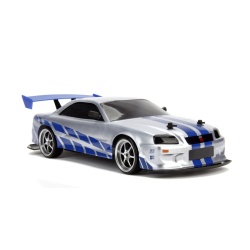JADA ELITE FAST AND FURIOUS MASINUTA RC CU TELECOMANDA BRIAN NISSAN SKYLINE GTR R34 SCARA 1 LA 10 - Img 4