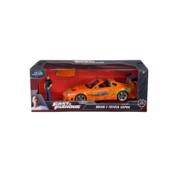 JADA FAST AND FURIOUS SET FIGURINA BRIAN SI MASINUTA METALICA TOYOTA SUPRA 1 LA 24