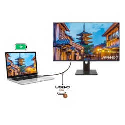 JAPANNEXT Monitor 27" IPS IPS FHD (1920 x 1080) HDMI, DP, USB-C (65W Power Supply), HDR, Pivot, VESA