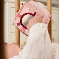 Jucarie bebe pentru leagan si carucior, cu sunete si oglinda, Caprioara - Img 3