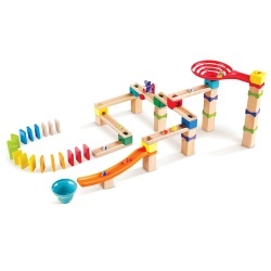 Jucarie din lemn - Marble Run Race Track (81 piese) - Img 2