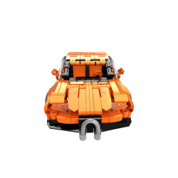 Jucarie tip lego tehnic de constructie masina sport portocalie (404 piese) - Img 4