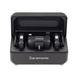 Kit microfon wireless Saramonic Blink500B2+ 2TX+RX2.4 GHz, display OLED, carcasa incarcare, 1250mAh
